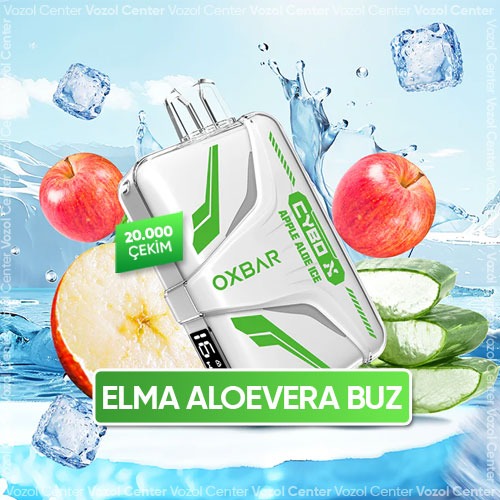 Oxbar Cybo-x 20000 Puff Apple Aloe İce